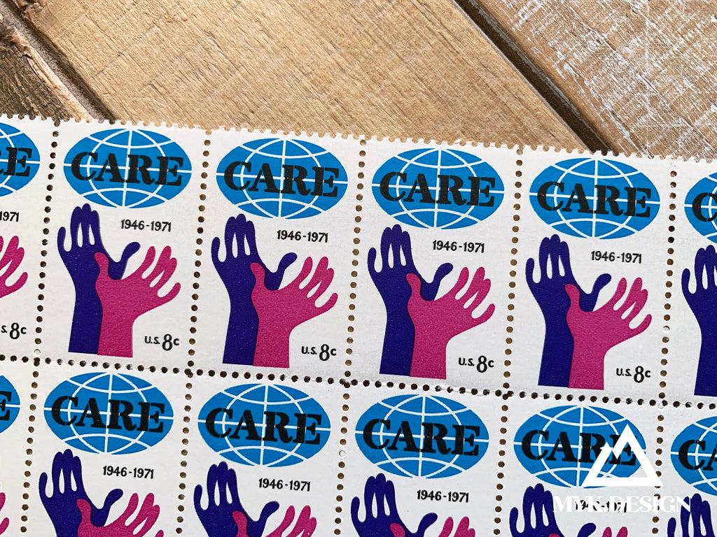CARE Cooperative for American Relief Everywhere 20-50 U.S. Postage Stamps | Face Value 8 Cents | 1971 | Scott 1439